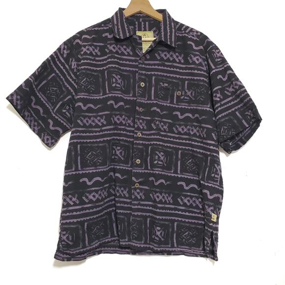Joe Marlin | Fun Island Vibes Patterned Short Sleeve Button Up Shirt - Picture 1 of 6
